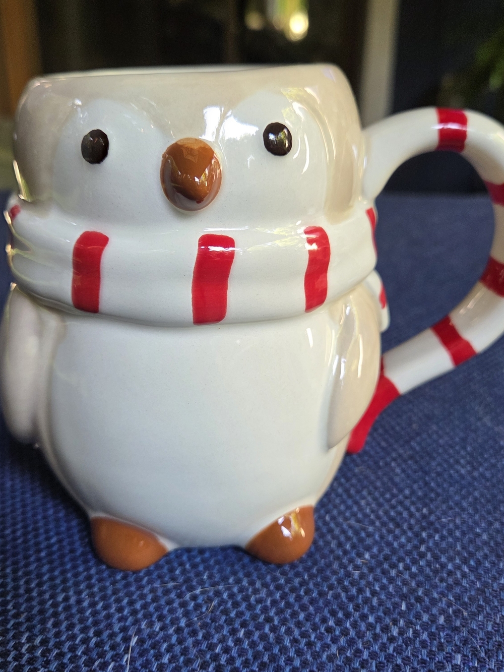 Wondershop White Penguin Christmas Mug with Red Striped Scarf